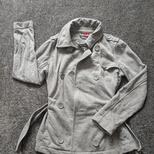 Esprit Light Gray Double-Breasted Coat